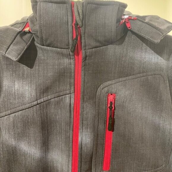 Eldera Women’s XS Softshell Ski Jacket Blue Gray Lightweight Windproof Hooded - Picture 13 of 16